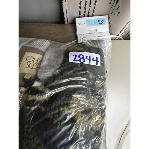 Chaser Camo Faux Fur Teddy Bomber Jacket Women's S Zip Up Sherpa Cozy - Picture 8 of 8